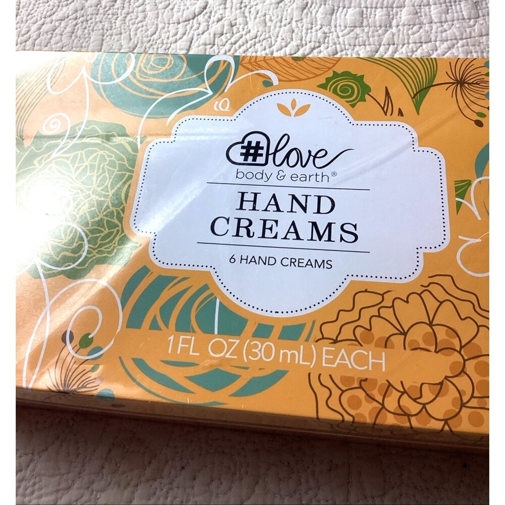 #Love Body & Earth Hand Cream Set 6 Scents 1 Fl Oz Each Gift Boxed*NIB